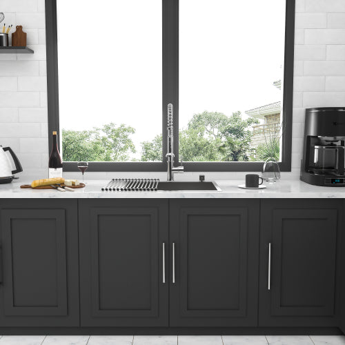 VENETIO 25x22x9 inch Kitchen Sink Drop In 18 Gauge Stainless Steel 25" Single Bowl Topmount Kitchen Sink Basin ➡ K-00020