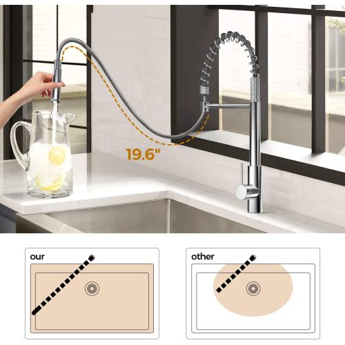 VENETIO 33 Inch Dual Mount Stainless Steel Kitchen Sink with Faucet Combo - Single Bowl, All-in-One Undermount or Drop-In Sink ➡ K-00021