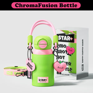 VENETIO ChromaFusion Water Bottle Cup 550ml/ 18.6oz, Radiant Rose & Classic Black Edition Hydration Vacuum Cup - Uniquely Yours | Gifts for Her Him ➡ K-00009
