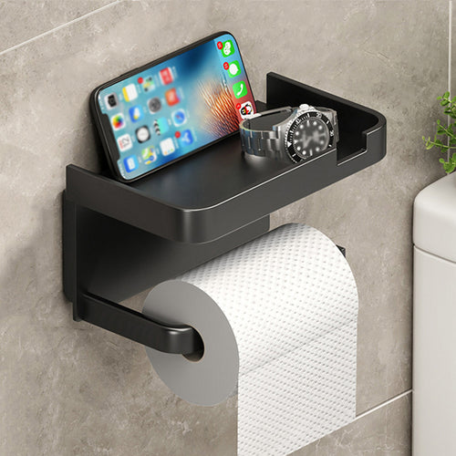 VENETIO Upgrade Your Bathroom with This Dual-Purpose Wall-Mounted Stainless Steel Toilet Paper Storage Rack & Mobile Phone Holder! ➡ SO-00009