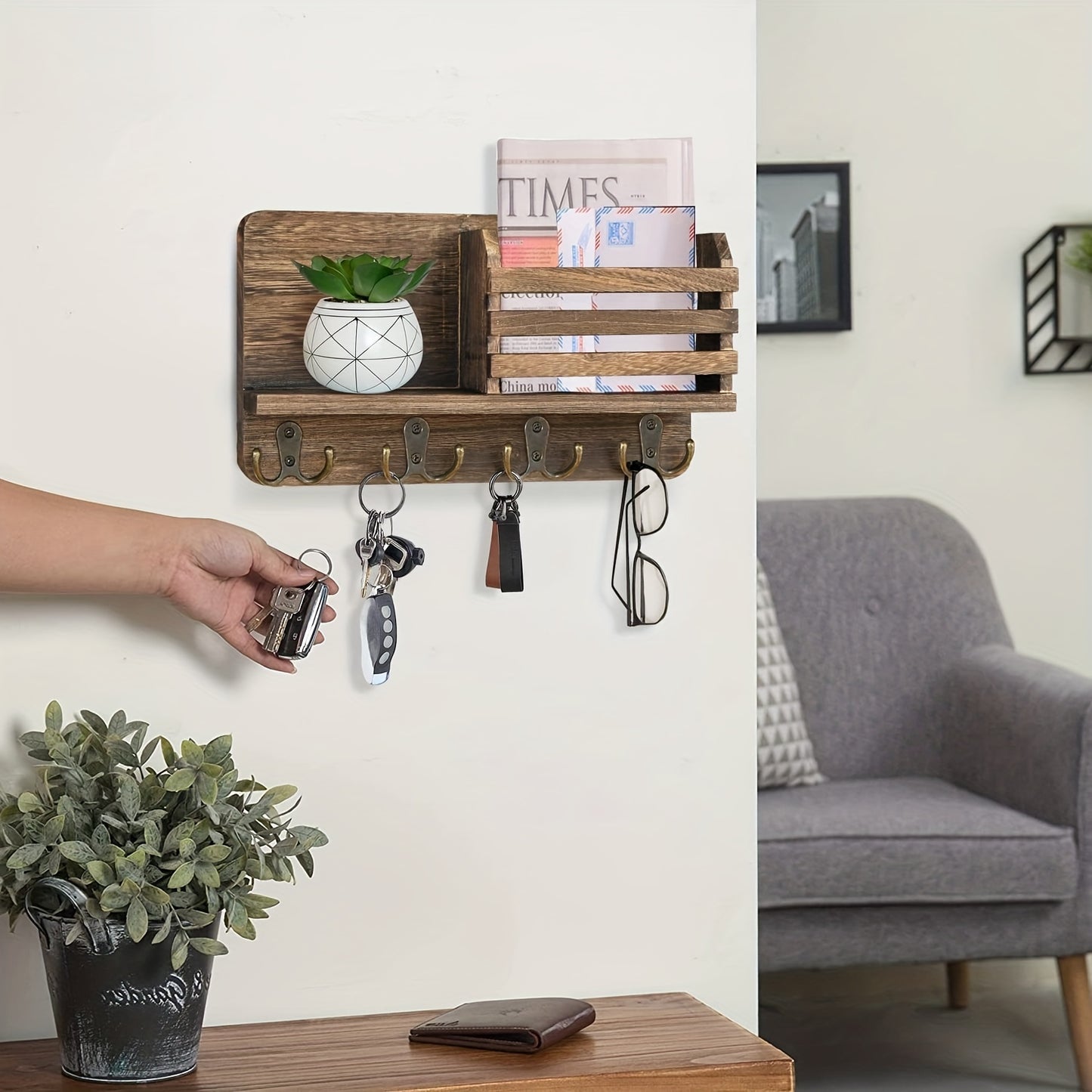 VENETIO 1pc Multifunctional Utility Hooks - Roasted Envelope Rack, Wall Mounted Decorative Hooks, Strong Load-bearing Door Rear Hooks - Perfect for Kitchen, Bathroom & Living Room! ➡ SO-00018
