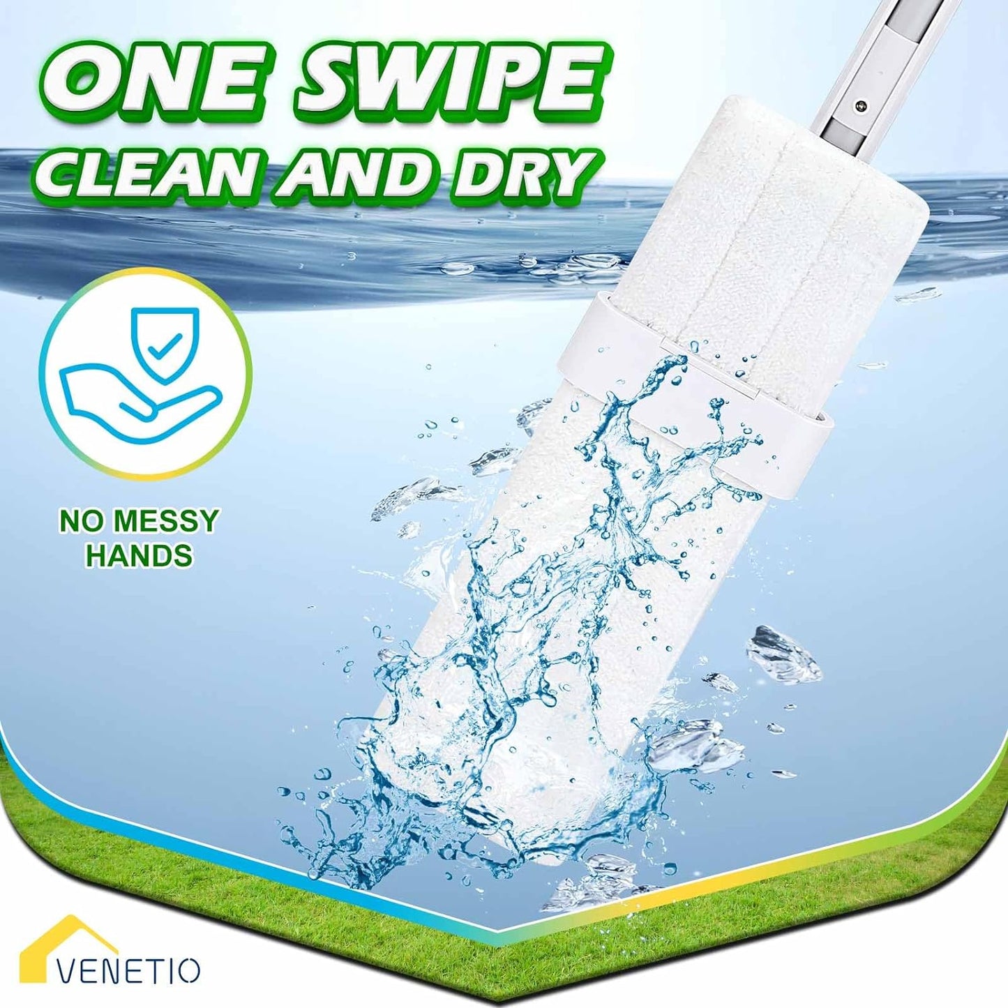 Bluefish Hands-Free Squeeze and Spray 2-in-1 Floor Mop System