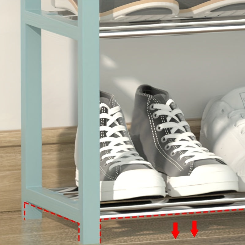 VENETIO 1pc Stainless Steel Shoe Rack, Multi-layer Shoe Cabinet, Easy Installation Dust-proof Shoe Shelf, 3/4 Layers Free Standing Shoe Rack For Home Dormitory Doorway ➡ SO-00023