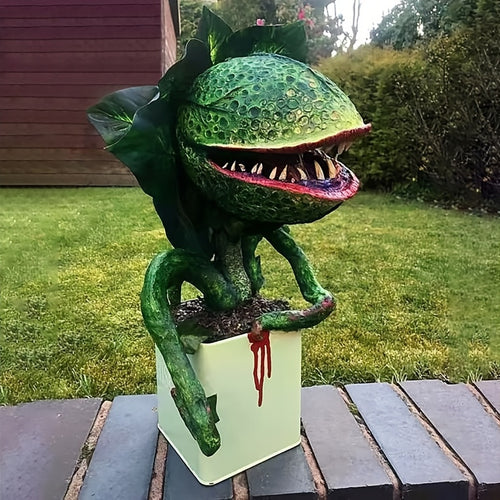 VENETIO Spooky Piranha Flower Garden Statue - Add a Frightening Touch to Your Home Decor ➡ OD-00004
