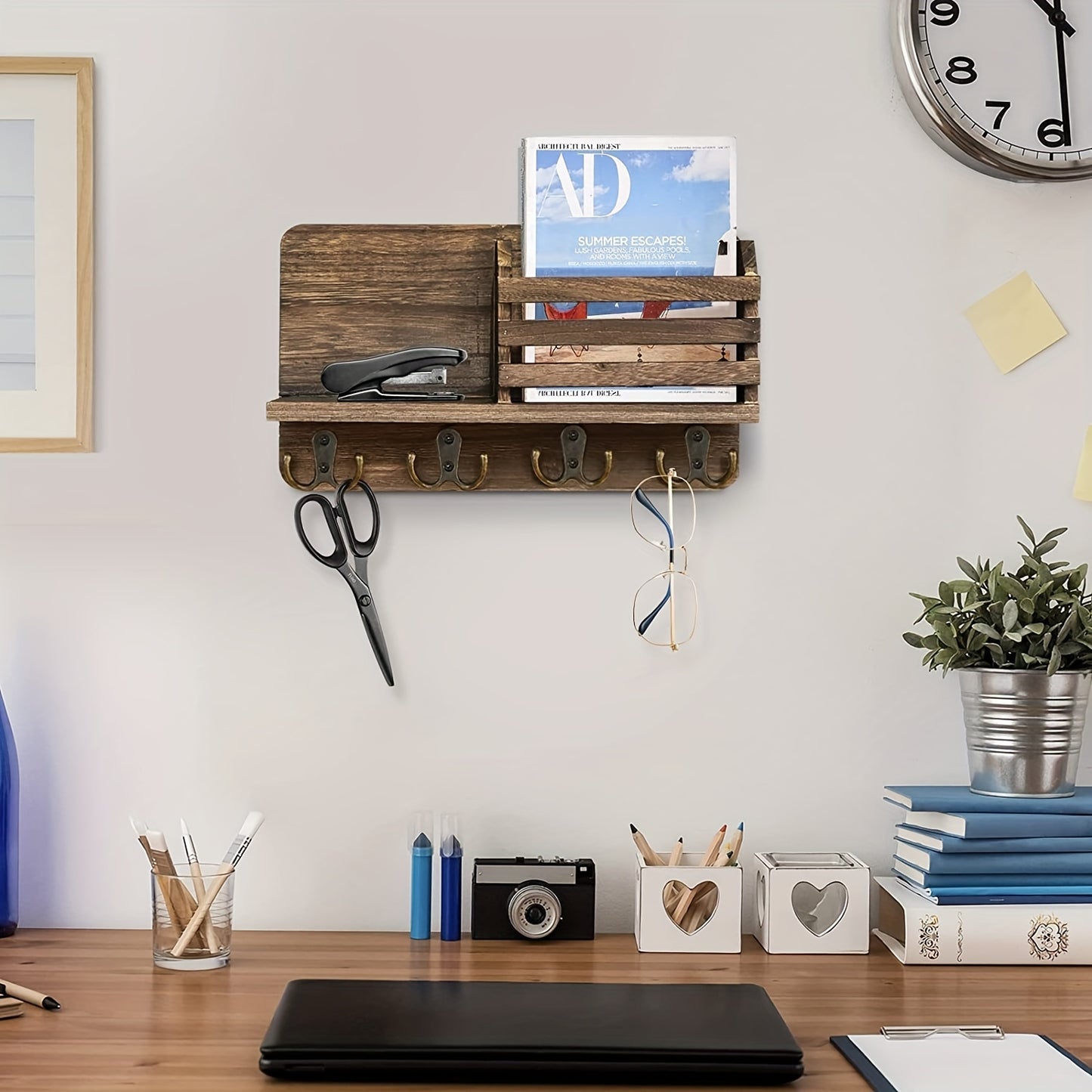 VENETIO 1pc Multifunctional Utility Hooks - Roasted Envelope Rack, Wall Mounted Decorative Hooks, Strong Load-bearing Door Rear Hooks - Perfect for Kitchen, Bathroom & Living Room! ➡ SO-00018