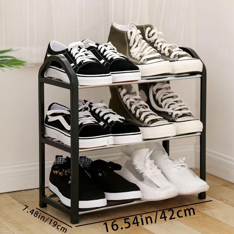 VENETIO 1pc Stainless Steel Shoe Rack, Multi-layer Shoe Cabinet, Easy Installation Dust-proof Shoe Shelf, 3/4 Layers Free Standing Shoe Rack For Home Dormitory Doorway ➡ SO-00023