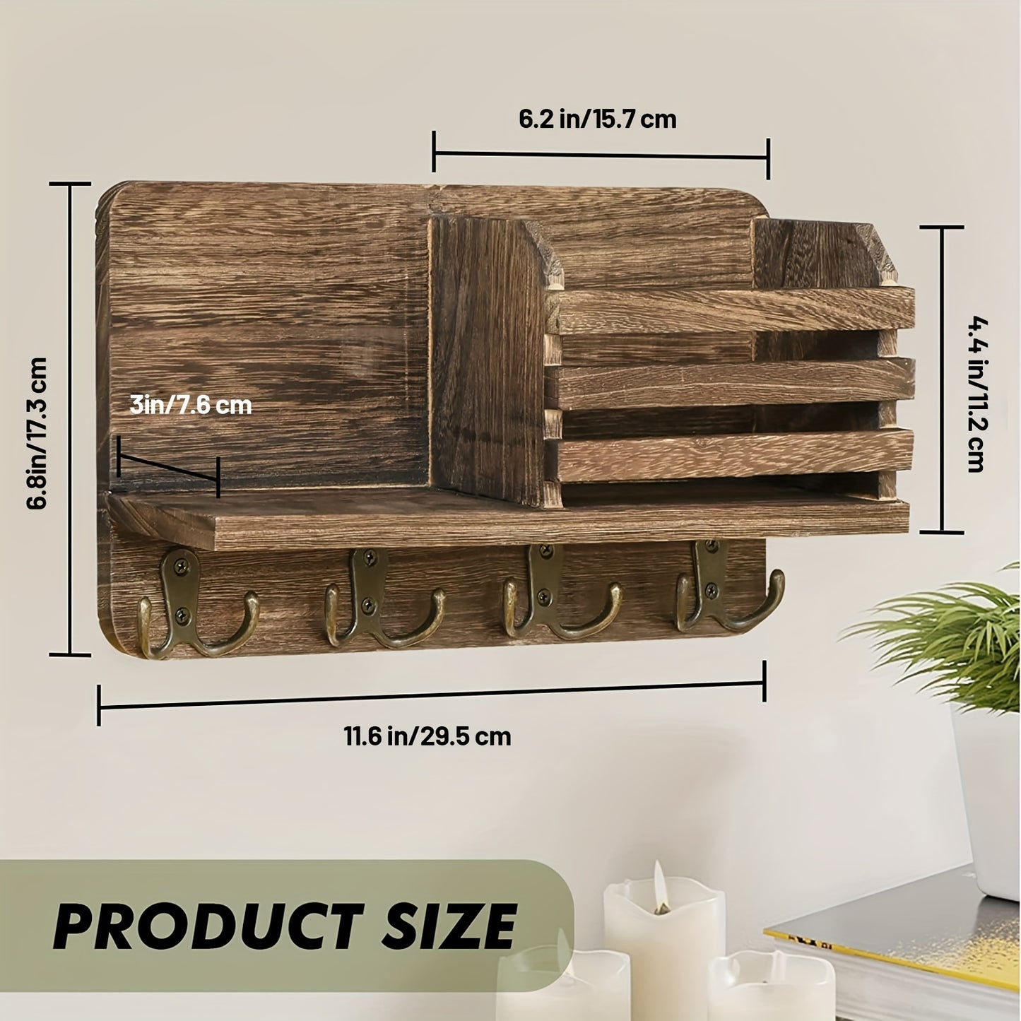 VENETIO 1pc Multifunctional Utility Hooks - Roasted Envelope Rack, Wall Mounted Decorative Hooks, Strong Load-bearing Door Rear Hooks - Perfect for Kitchen, Bathroom & Living Room! ➡ SO-00018