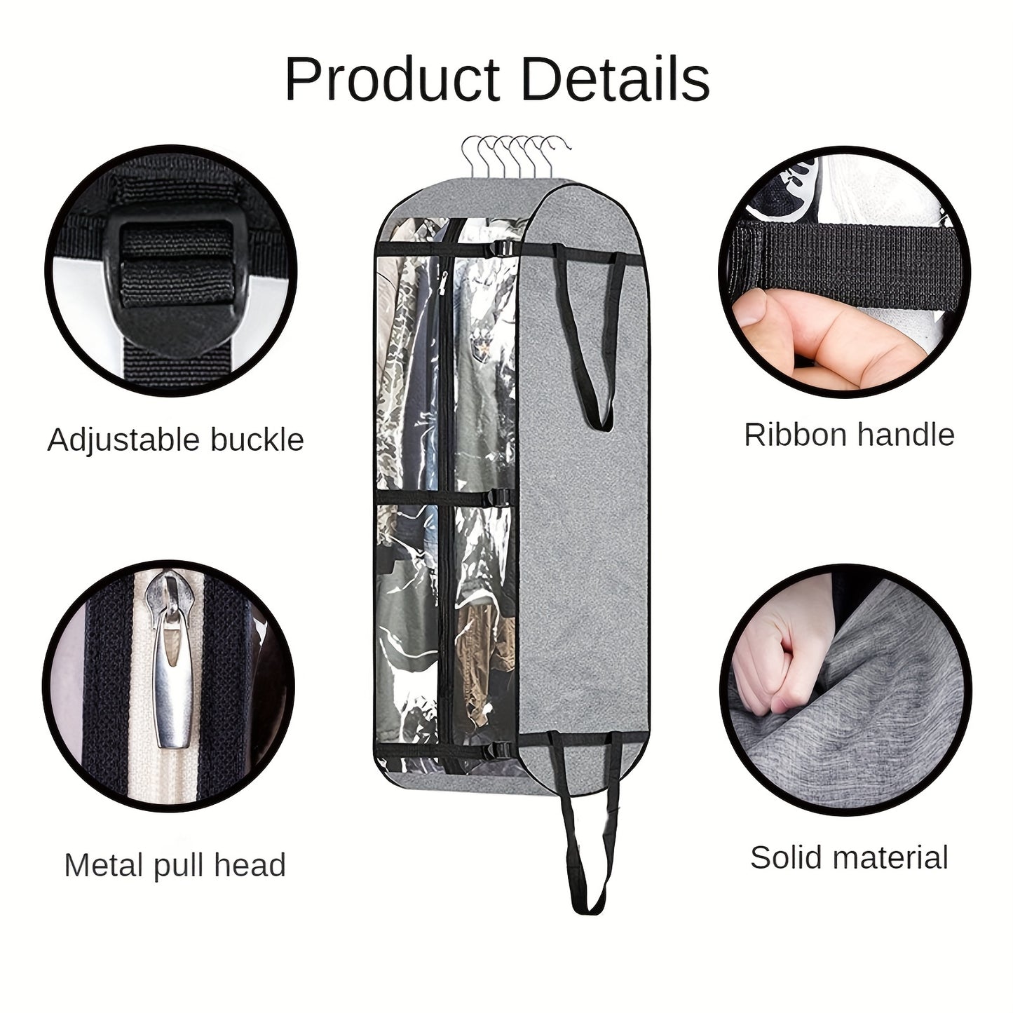 VENETIO 1pc Garment Bag, Clothes Dustproof Bag, Hanging Storage Bag For Closet, Travel Essential, Clothing Storage Organizer ➡ SO-00049