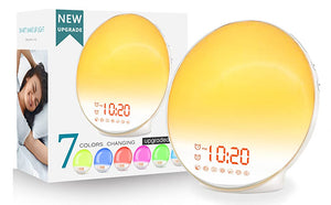 Multifunctional Wake Up Light Sunrise Alarm Clock Ideal Gift