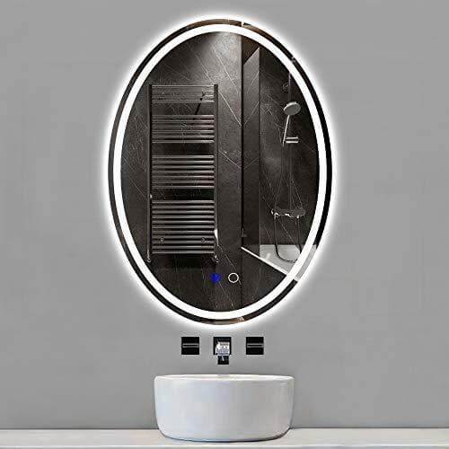 24 x 32 In. Oval Bathroom Vanity LED Mirror - Venetio
