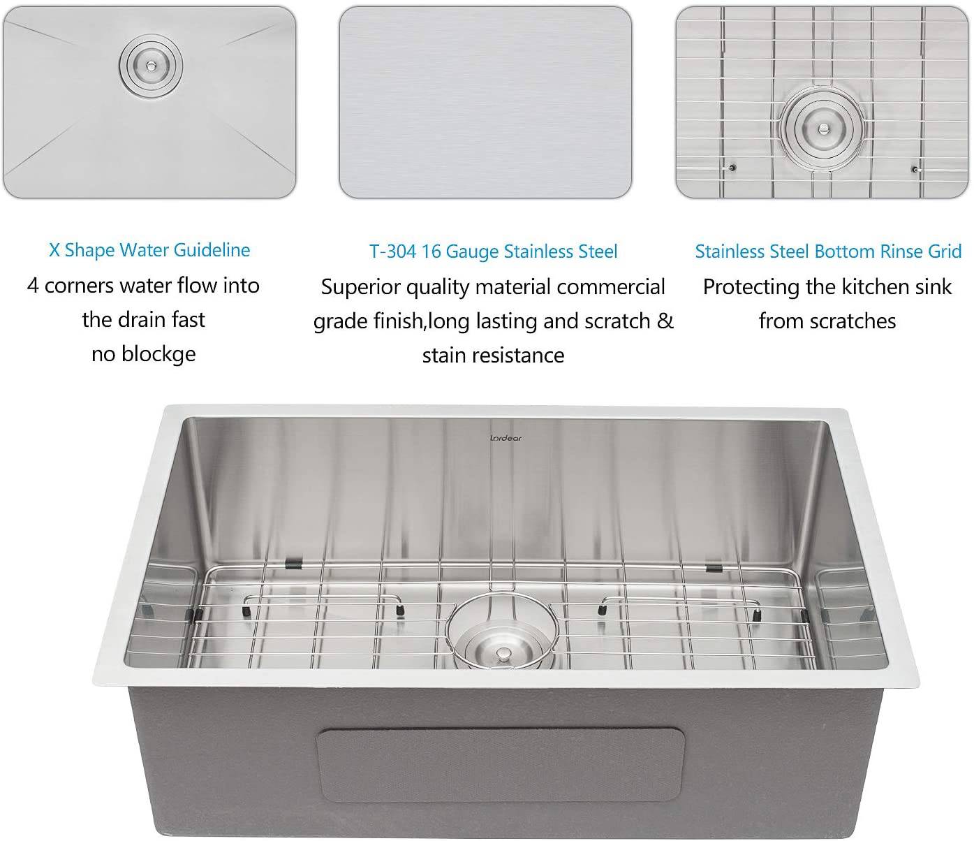 30-inch *16-inch  Under-mount Kitchen Sink - Venetio
