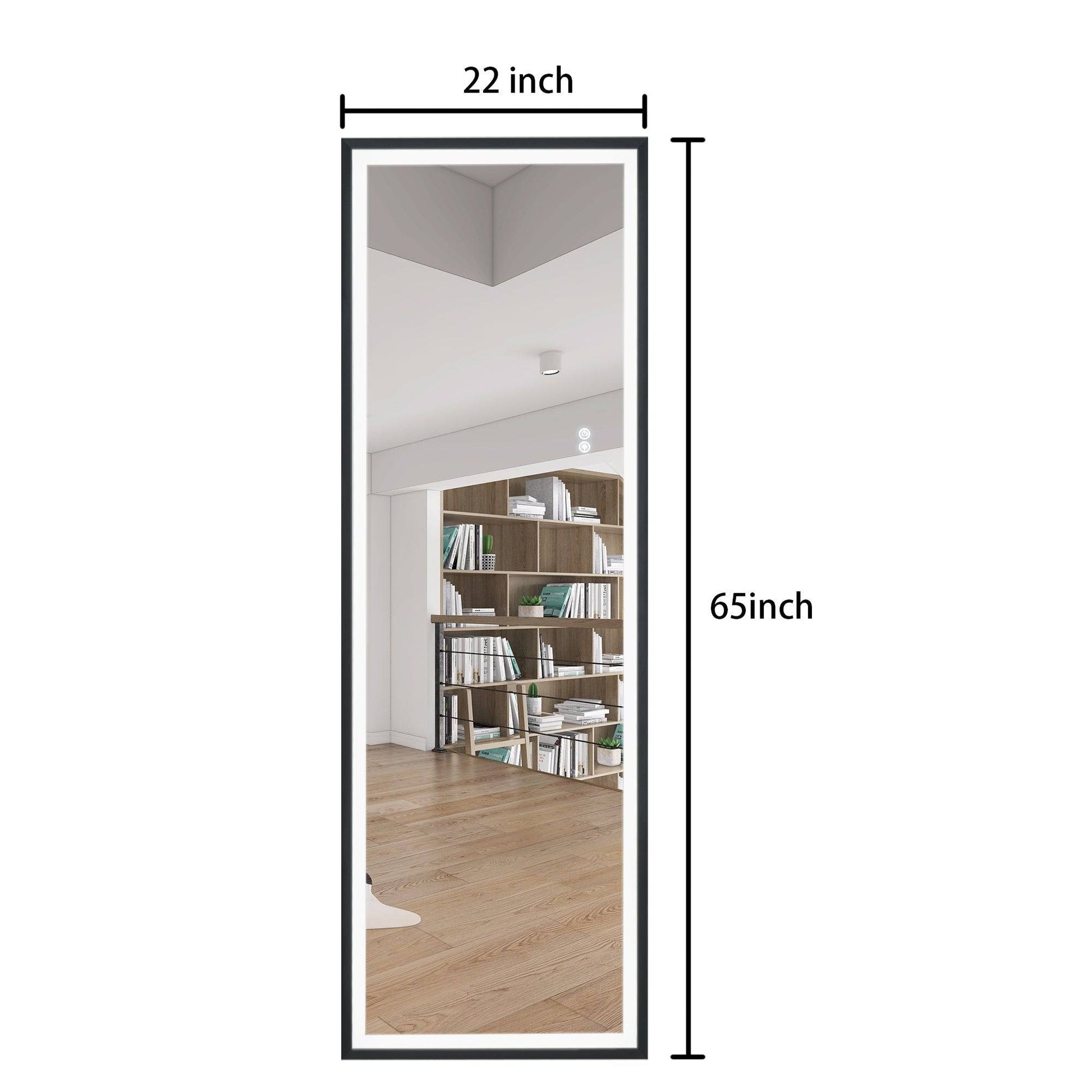 65x22 Inch LED Full Length Make Up and Bedroom Mirror - Venetio