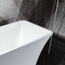 Load image into Gallery viewer, Venetio 57 x 31 inch Acrylic Freestanding Bathtub Classic Square Shape Gloss White - Venetio