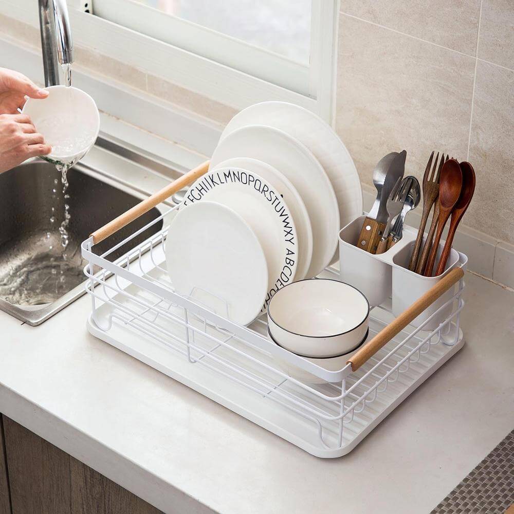 Iron Powder Coating Kitchen Dish Drying Rack for Flat Plate - Venetio