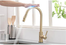 Load image into Gallery viewer, Venetio Touchless Sensor Kitchen Faucet Pull Down with Golden Black Brushed Nickel - Venetio