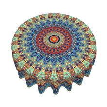 Laden Sie das Bild in den Galerie-Viewer, VENETIO 1pc Mandala Round Tablecloth, Waterproof Colorful Circular Patio Dining Table Cover, Boho Cloths Covers For Backyard BBQ Picnic Mat, Home Kitchen Decoration, 60 Inch ➡ K-00001