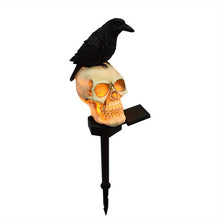 Load image into Gallery viewer, VENETIO Light Up Your Halloween with 1pc Skull Garden Lights - Automatic Charging for Patio, Backyard &amp; Garden! ➡ OD-00007
