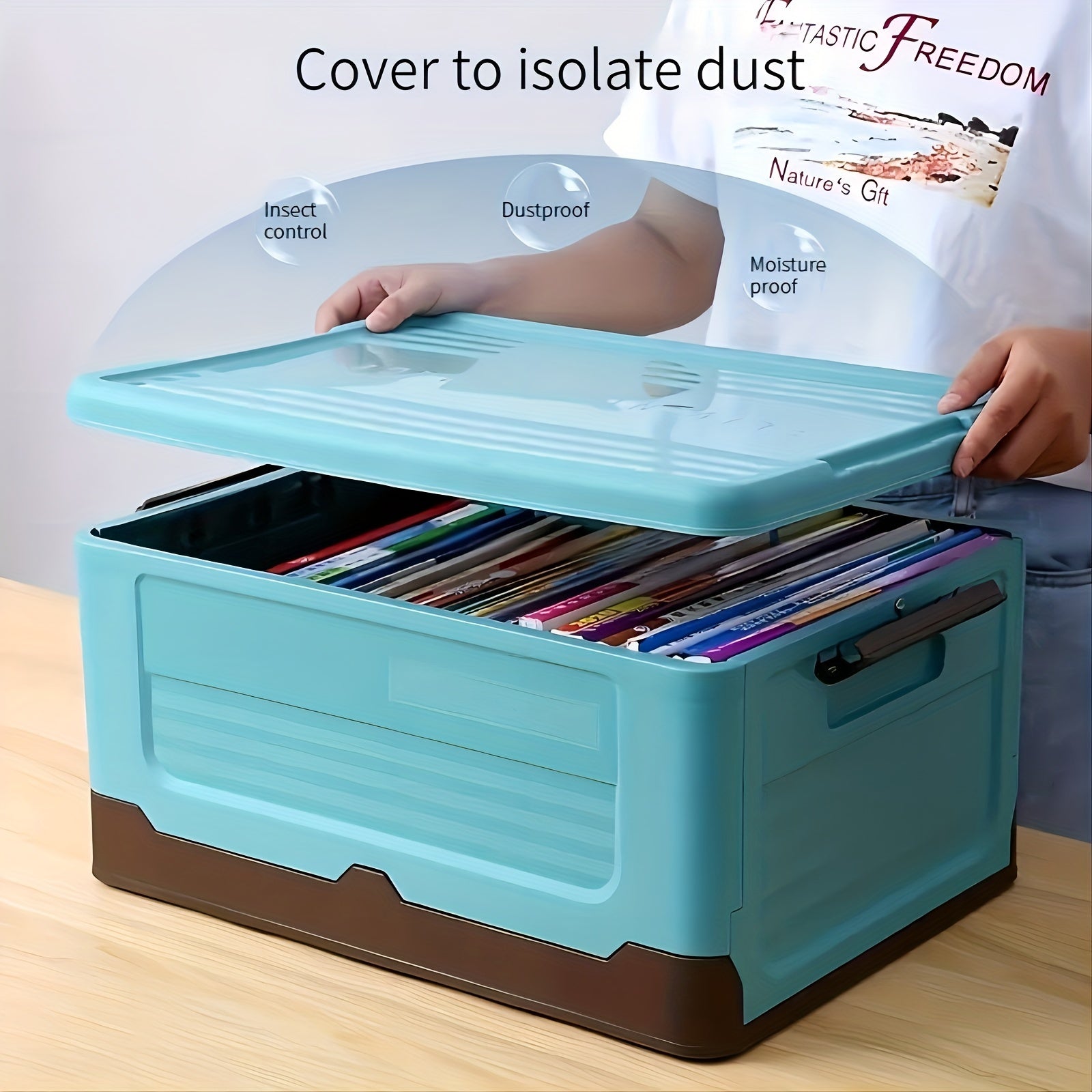 Organize Your Home with this Stylish Foldable Book Storage Box - Perfect for Clothes, Toys, Books & More! ➡ SO-00030