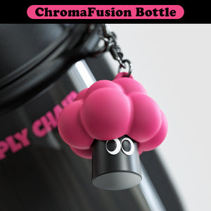 VENETIO ChromaFusion Water Bottle Cup 450ml/ 15.22oz, Radiant Rose & Classic Black Edition Hydration Vacuum Cup - Uniquely Yours | Gifts for Her Him ➡ K-00014