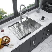 Laden Sie das Bild in den Galerie-Viewer, VENETIO 25x22x9 inch Kitchen Sink Drop In 18 Gauge Stainless Steel 25&quot; Single Bowl Topmount Kitchen Sink Basin ➡ K-00020