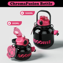 Charger l&#39;image dans la galerie, VENETIO ChromaFusion Water Bottle Cup 800ml/ 27.05oz, Radiant Rose &amp; Classic Black Edition Hydration Vacuum Cup, 316 Stainless Steel Large Belly Cup - Uniquely Yours | Gifts for Her Him ➡ K-00007