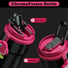 Load image into Gallery viewer, VENETIO ChromaFusion Water Bottle Cup 370ml/ 12.51oz, Radiant Rose &amp; Classic Black Edition Hydration Vacuum Cup - Uniquely Yours | Gifts for Her Him ➡ K-00013