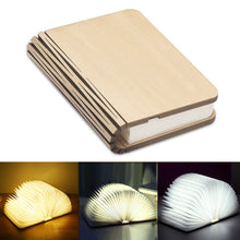 Laden Sie das Bild in den Galerie-Viewer, VENETIO Wooden Book Light Folding Night Light Portable Book Lamp USB Rechargeable Desk Light for Mom Women Boys Kids Girls ➡ B-00015