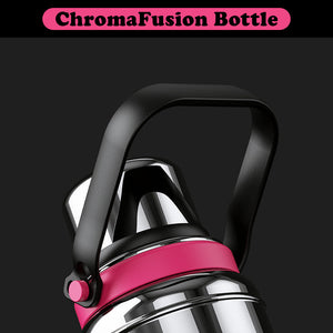 VENETIO ChromaFusion Water Bottle Cup 900ml/ 30.44oz, Radiant Rose & Classic Black Edition Hydration Vacuum Cup - Uniquely Yours | Gifts for Her Him ➡ K-00017