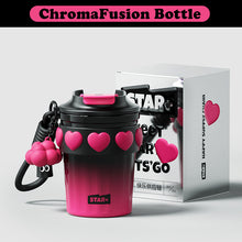 Charger l&#39;image dans la galerie, VENETIO ChromaFusion Water Bottle Cup 380ml/ 12.85oz, Radiant Rose &amp; Classic Black Edition Hydration Vacuum Cup - Uniquely Yours | Gifts for Her Him ➡ K-00006