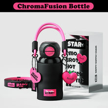 Charger l&#39;image dans la galerie, VENETIO ChromaFusion Water Bottle Cup 550ml/ 18.6oz, Radiant Rose &amp; Classic Black Edition Hydration Vacuum Cup - Uniquely Yours | Gifts for Her Him ➡ K-00009