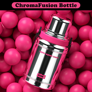 VENETIO ChromaFusion Water Bottle Cup 1200ml/ 40.58oz, Radiant Rose & Classic Black Edition Hydration Vacuum Cup - Uniquely Yours | Gifts for Her Him ➡ K-00018