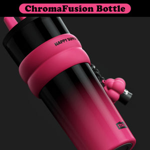 VENETIO ChromaFusion Water Bottle Cup 710ml/ 24.01oz, Radiant Rose & Classic Black Edition Hydration Vacuum Cup - Uniquely Yours | Gifts for Her Him ➡ K-00011