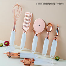Charger l&#39;image dans la galerie, VENEITO 7-Piece Rose Gold Stainless Steel Kitchen Baking Tool Set - Perfect for Household Can Opener &amp; Cheese Planer! ➡ K-00005