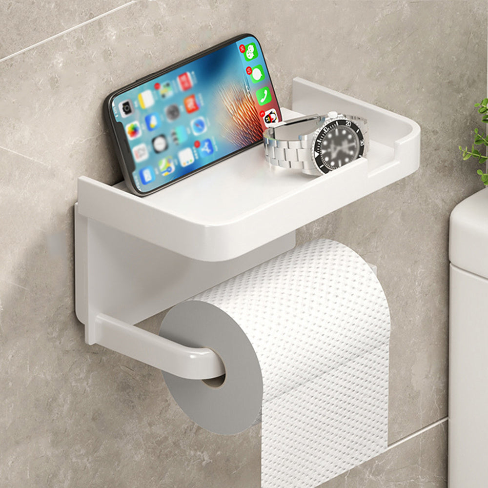 VENETIO Upgrade Your Bathroom with This Dual-Purpose Wall-Mounted Stainless Steel Toilet Paper Storage Rack & Mobile Phone Holder! ➡ SO-00009