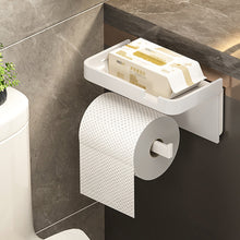 Charger l&#39;image dans la galerie, VENETIO Upgrade Your Bathroom with This Dual-Purpose Wall-Mounted Stainless Steel Toilet Paper Storage Rack &amp; Mobile Phone Holder! ➡ SO-00009