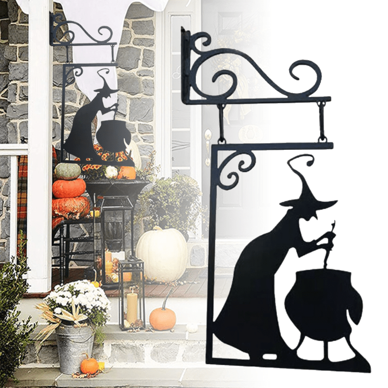 VENETIO Mysterious Witch Statue: Add a Spooky Touch to Your Garden with this Vintage Cast Iron Decoration ➡ OD-00006