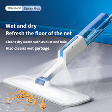 Charger l&#39;image dans la galerie, VENETIO 1pc, Household Spray Mop With Mop Cloth, Rotary Mop With Long Handle, Microfiber Floor Mop With Water Spray, Hand-free Washing Flat Cleaning Mop, Dry And Wet Dual-use, Cleaning Supplies, Cleaning Gadgets, Apartment Essentials ➡ CS-00011