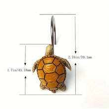 Load image into Gallery viewer, VENETIO 12pcs Adorable Turtle Shower Curtain Hooks - Rust-Proof Decorative Rings for Bathroom Shower Rods &amp; Accessories ➡ SO-00032