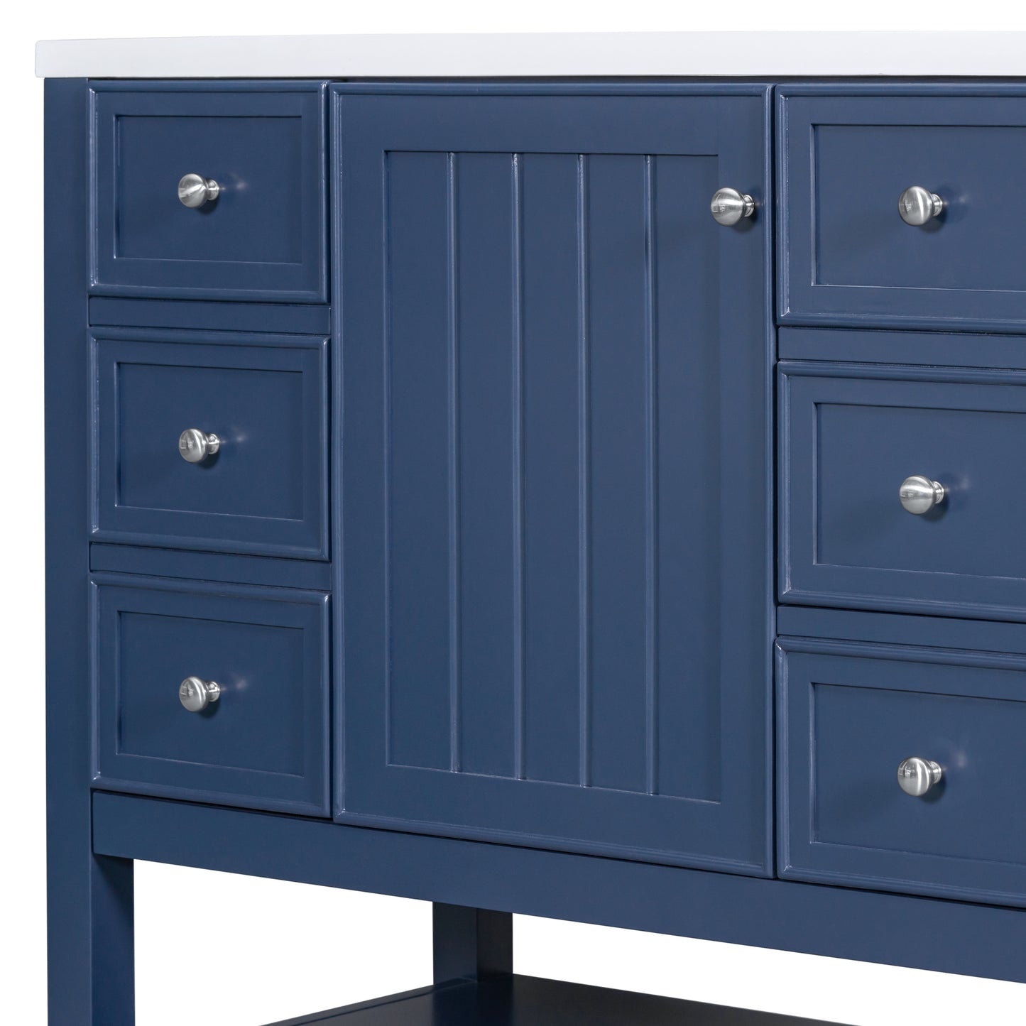 36" Blue Bathroom Vanity with Sink Combo Freestanding