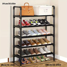 Load image into Gallery viewer, VENETIO 1set 3-8 Layers Shoes Storage Rack, Assembled Floor Standing Shoes Storage Shelf, Removable Multi-layer Shoes Shelf, Suitable For Doorway Corridor Bathroom Living Room School Dorm ➡ SO-00011