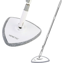 Laden Sie das Bild in den Galerie-Viewer, VENETIO Triangle iMOP Spin Mop Refills - Include 10&quot; Washable Microfiber Mop Pad Replacements and Water Filter Replacements