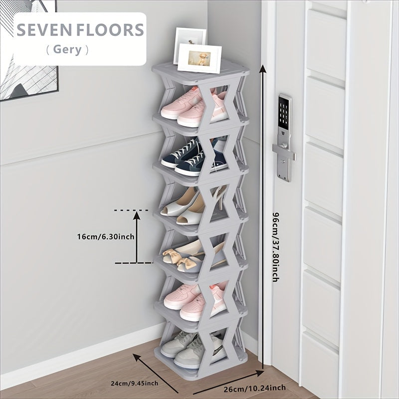 Maximize Your Small Space with this Stylish Folding Multi-Layer Shoe Rack! ➡ SO-00028