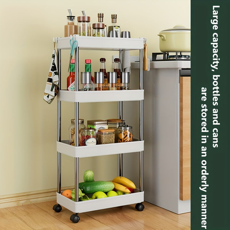 VENETIO Maximize Your Storage Space with this Slim Multi-Layer Movable Storage Cart with Wheels! ➡ SO-00019
