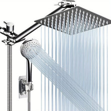 Load image into Gallery viewer, VENETIO 1set Shower Head With Handheld, High Pressure Rain Shower Head With 11 Inch Extension Arm, 5-mode Adjustable Leak Proof Shower Head With Bracket/hose, Height/Angle Adjustable ➡ BF-00003
