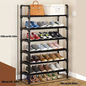 VENETIO 1set 3-8 Layers Shoes Storage Rack, Assembled Floor Standing Shoes Storage Shelf, Removable Multi-layer Shoes Shelf, Suitable For Doorway Corridor Bathroom Living Room School Dorm ➡ SO-00011