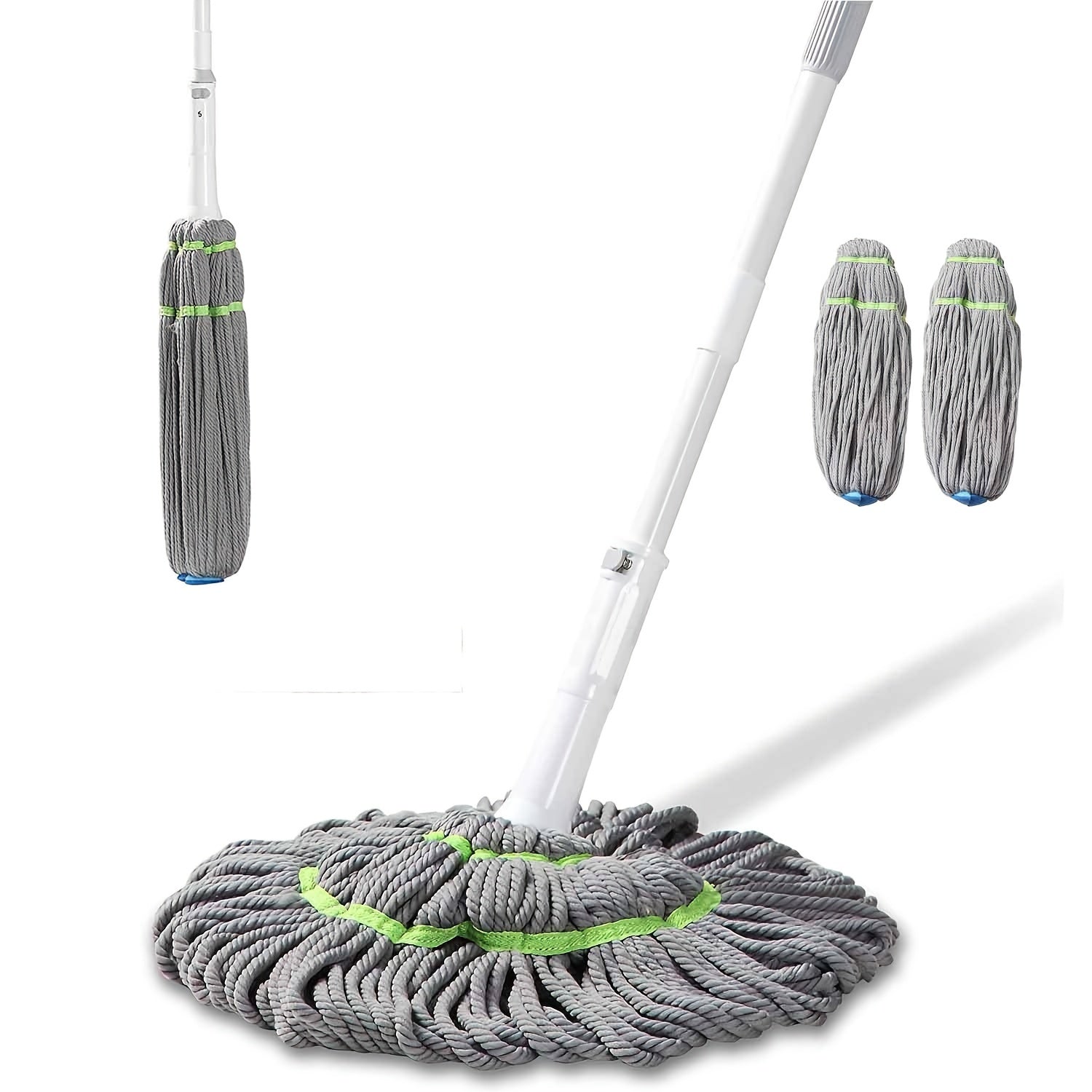 VENETIO TwistEase Self-Wringing Mop, Microfiber Wet Mop with 3 Reusable Heads for Effortless Floor Cleaning ➡ CS-00031