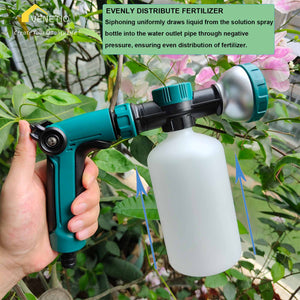 VENETIO Even Fertilizer Garden Feeder Pro with 16oz/500ml Solution Bottle, Ideal for Plant Watering, Outdoor Cleaning, Pet Shower & Car Washing, Fertilizer Sprayer Nozzle for Patio, Lawn & Yard