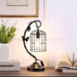 17.5" Iris Black Butterfly Garden Metal Table Lamp