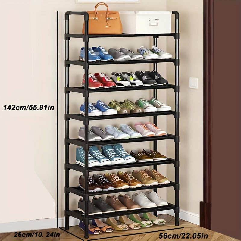 VENETIO 1set 3-8 Layers Shoes Storage Rack, Assembled Floor Standing Shoes Storage Shelf, Removable Multi-layer Shoes Shelf, Suitable For Doorway Corridor Bathroom Living Room School Dorm ➡ SO-00011