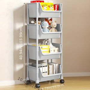 VENETIO Upgrade Your Home Storage with this Multi-Purpose Trolley Shelf - Perfect for Bathroom, Living Room & More! ➡ SO-00021